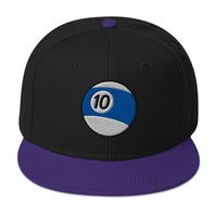 Ten Ball Billiards embroidered snapback hat, product image 4