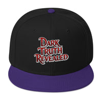 Dark Truth Revealed True Crime Flat Bill embroidered snapback hat, product image 5