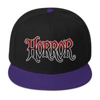 HORROR Flat Bill embroidered snapback hat, product image 4