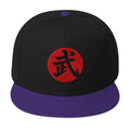 Warrior Kanji 武 (Bu) Flat Bill embroidered snapback hat, product image 4