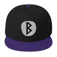 Berkano Rune embroidered snapback hat, product image 4