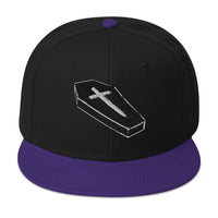 Coffin Cross embroidered snapback hat, product image 5