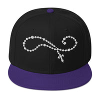 Rosary Beads embroidered snapback hat, product image 5