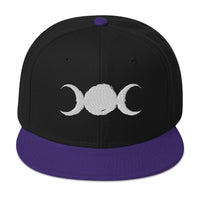 Triple Moon Goddess embroidered snapback hat, product image 5