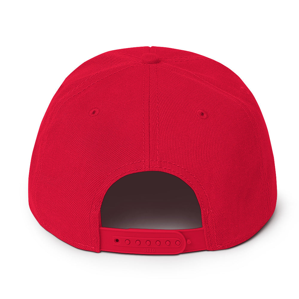 Red The Symbol of Chaos Embroidered Flat Bill Cap Snapback Hat