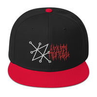 Sigil of Azazel Demon Occult Symbol Embroidered Flat Bill Cap embroidered snapback hat, product image 7