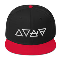 Fire Water Wind Earth The Four Elements of Matter Embroidered Flat Bill Cap embroidered snapback hat, product image 7
