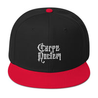 Carpe Noctem Seize The Night Vampire Embroidered Flat Bill Cap embroidered snapback hat, product image 7