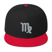 Zodiac Sign Virgo Embroidered Flat Bill Cap embroidered snapback hat, product image 7