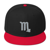 Zodiac Sign Scorpio Embroidered Flat Bill Cap embroidered snapback hat, product image 7