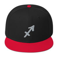 Zodiac Sign Sagittarius Embroidered Flat Bill Cap embroidered snapback hat, product image 7