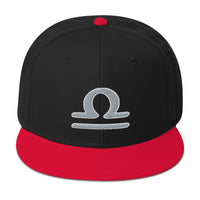 Zodiac Sign Libra Embroidered Flat Bill Cap embroidered snapback hat, product image 7