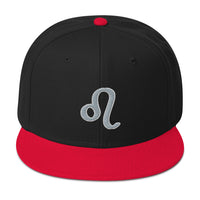 Zodiac Sign Leo Embroidered Flat Bill Cap embroidered snapback hat, product image 6
