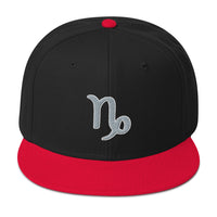 Zodiac Sign Capricorn Embroidered Flat Bill Cap embroidered snapback hat, product image 7