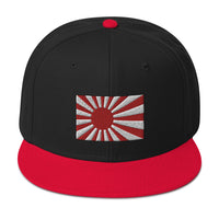 The National Flag of Japan Embroidered Flat Bill Cap embroidered snapback hat, product image 8