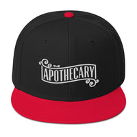 The Apothecary Embroidered Flat Bill Cap embroidered snapback hat, product image 8