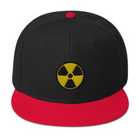 Radioactive Sign Embroidered Doomsday Prepper Flat Bill Cap embroidered snapback hat, product image 8