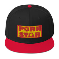 Occupation Porn Star Logo Embroidered Flat Bill Cap embroidered snapback hat, product image 1