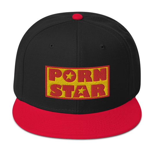 Occupation Porn Star Logo Embroidered Flat Bill Cap embroidered snapback hat, product image 1