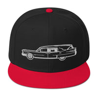 Hearse Funeral Car Embroidered Casket Coat Flat Bill Cap embroidered snapback hat, product image 7