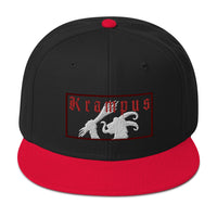 Gruss Vom Krampus Embroidered Flat Bill Cap embroidered snapback hat, product image 8