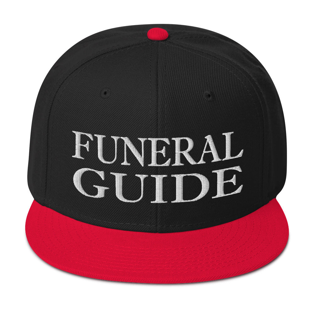 Funeral Guide Parlor Director Embroidered Flat Bill Cap Snapback Hat