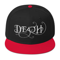 Whimsical Death – This is the End Embroidered Flat Bill Cap embroidered snapback hat, product image 8