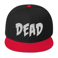 White DEAD Emotional Depression Embroidered Flat Bill Cap embroidered snapback hat, product image 8