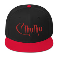 Red Call of Cthulhu The Great Old Ones Embroidered Flat Bill Cap embroidered snapback hat, product image 1