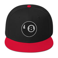 8 Ball Pool Billiards Embroidered Flat Bill Cap embroidered snapback hat, product image 8