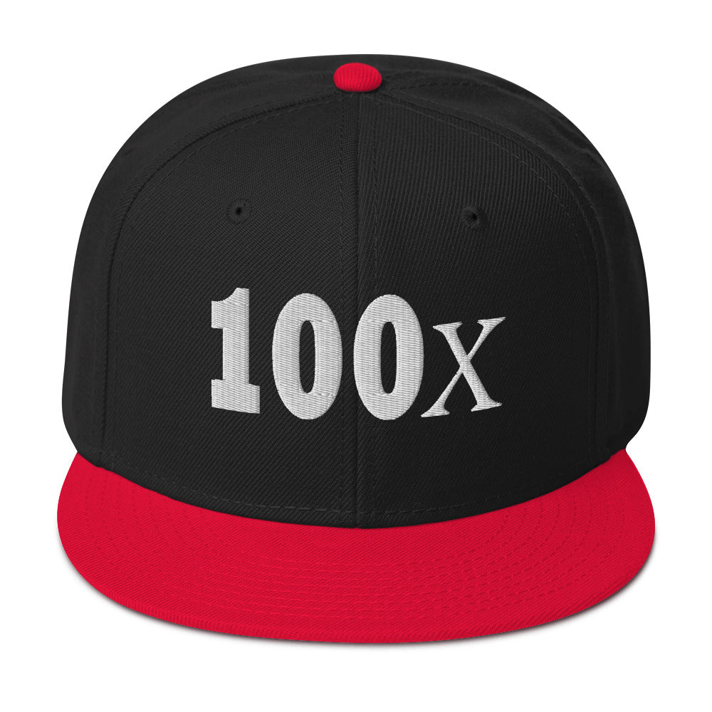 100x Hidden Gem Crypto Coin Bull Run Flat Bill Cap Snapback Hat