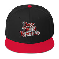 Dark Truth Revealed True Crime Flat Bill embroidered snapback hat, product image 6