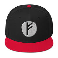 Fehu Rune embroidered snapback hat, product image 5