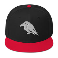 Raven embroidered snapback hat, product image 6
