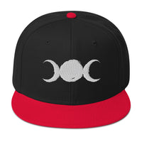 Triple Moon Goddess embroidered snapback hat, product image 6