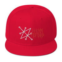 Sigil of Azazel Demon Occult Symbol Embroidered Flat Bill Cap embroidered snapback hat, product image 23
