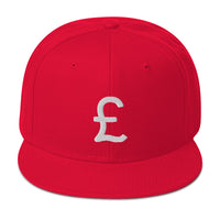 The British Pound Sterling Symbol Money Currency Embroidered Flat Bill Cap embroidered snapback hat, product image 23
