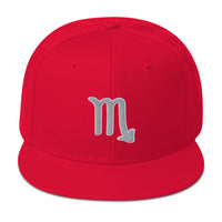 Zodiac Sign Scorpio Embroidered Flat Bill Cap embroidered snapback hat, product image 23