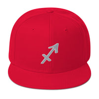 Zodiac Sign Sagittarius Embroidered Flat Bill Cap embroidered snapback hat, product image 23