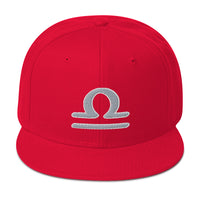 Zodiac Sign Libra Embroidered Flat Bill Cap embroidered snapback hat, product image 23