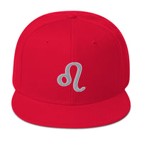 Zodiac Sign Leo Embroidered Flat Bill Cap embroidered snapback hat, product image 22