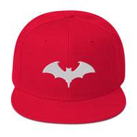 Vampire Bat Goth Style Halloween Embroidered Flat Bill Cap embroidered snapback hat, product image 24