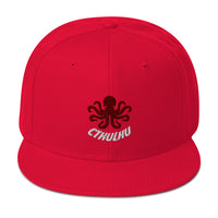 The Call of Cthulhu Horror Fiction Embroidered Flat Bill Cap embroidered snapback hat, product image 24