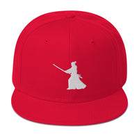 Ronin Samurai Warrior Swordsman Embroidered Flat Bill Cap embroidered snapback hat, product image 24