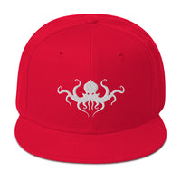 Horror Beast Cthulhu Embroidered Flat Bill Cap embroidered snapback hat, product image 24
