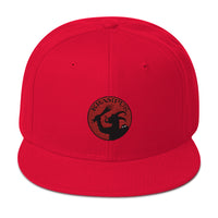 Horned Krampus Merry Christmas Embroidered Flat Bill Cap embroidered snapback hat, product image 23