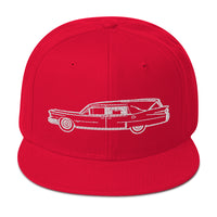 Hearse Funeral Car Embroidered Casket Coat Flat Bill Cap embroidered snapback hat, product image 23