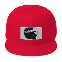 Halloween Monster Bride of Frankenstein Embroidered Flat Bill Cap embroidered snapback hat, product image 24
