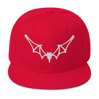 Flying Vampire Frame Bat Embroidered Flat Bill Cap embroidered snapback hat, product image 23