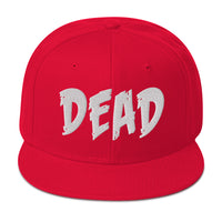 White DEAD Emotional Depression Embroidered Flat Bill Cap embroidered snapback hat, product image 24